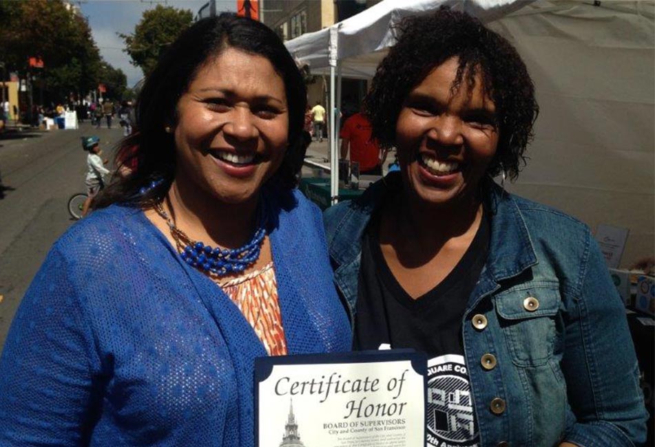 Donna Hunter and London Breed